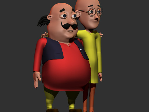 Motu Patlu Inspired Characters 3D Print Read 3D print model 3D-printmodel