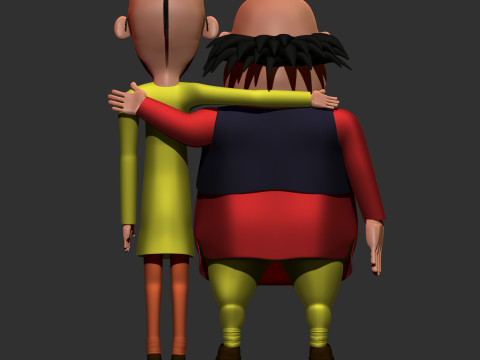Motu Patlu Inspired Characters 3D Print Read 3D print model 3D-printmodel