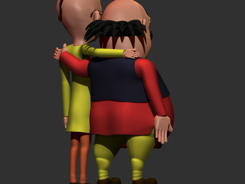 Motu Patlu Inspired Characters 3D Print Read 3D print model 3D-printmodel