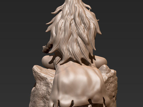 Est&aacute;tua de medita&ccedil;&atilde;o de elfo de fantasia estilizada modelo de impress&atilde;o 3D de elfo feminino Modelo de Impressão 3D