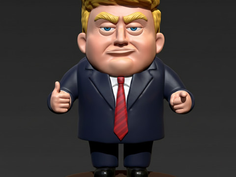 Стилизованная миниатюра Дональда Трампа 3D Принт Модель