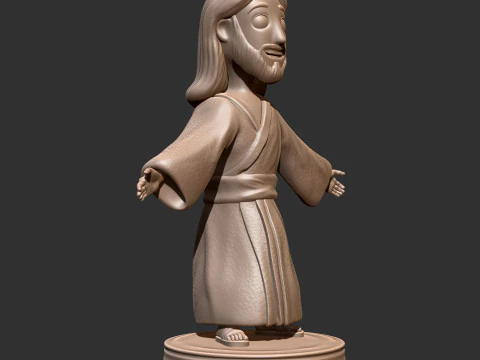 Stylized Jesus Figurine 3d print model 3D Print Model