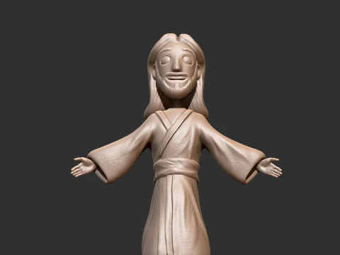 Stylized Jesus Figurine 3d print model 3D Print Model