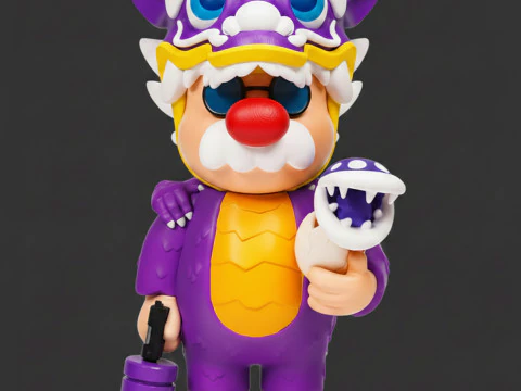 귀여운 양식화된 드래곤 장난감 3D 프린트 모델 3D 프린트 모델