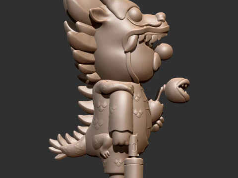 Cute Stylized Dragon Toy 3D print model 3D Print Model