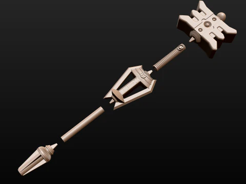 파워레인저 ZEO 골든 파워 스태프 3D 프린트 모델