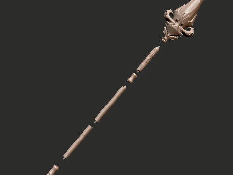 Princess Connect ReDive Kokkoro 코스프레 스피어 소품 3D 프린트 모델 3D 프린트 모델