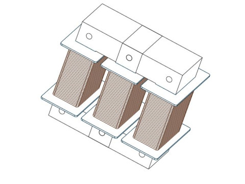 3 phase ui transformator 3D Model