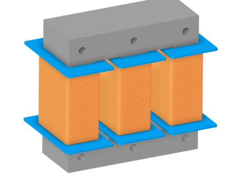 3 phase ui transformator 3D Model