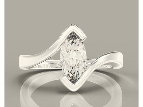 Marquise cut tension set engagament ring 3D प्रिंट मॉडल