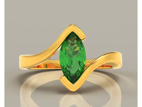 Marquise cut tension set engagament ring 3D Print Model