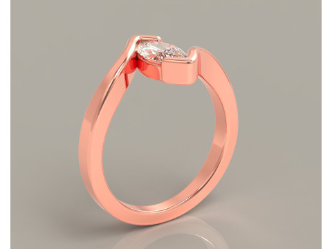 Marquise cut tension set engagament ring 3D प्रिंट मॉडल