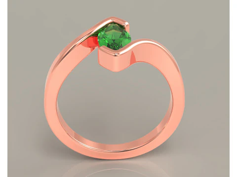 Marquise cut tension set engagament ring 3D Print Model