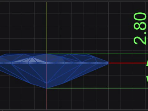 Marquise cut tension set engagament ring 3D Print Model