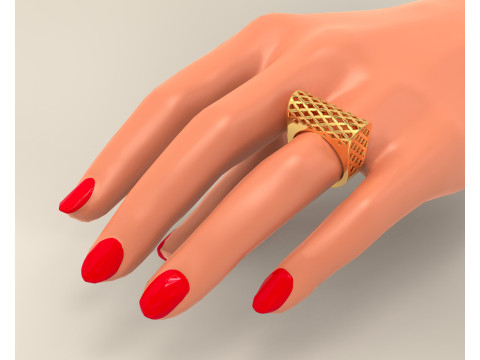 Textured fusion ring Modelo de Impressão 3D