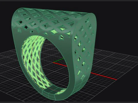 Textured fusion ring 3D Print Model