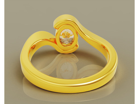 Oval shape tension style engagement ring 3Dプリントモデル