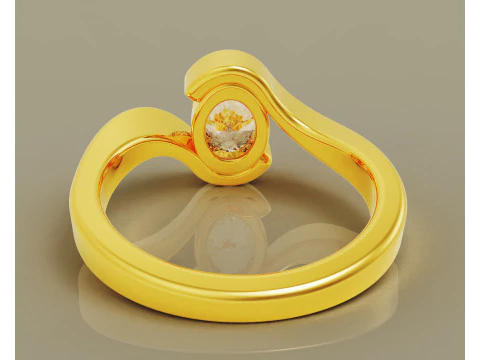 Oval shape tension style engagement ring 3D Print Model