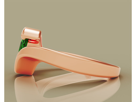 Oval shape tension style engagement ring 3Dプリントモデル