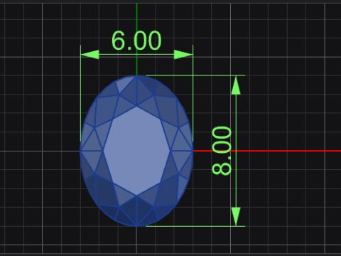 Oval shape tension style engagement ring 3Dプリントモデル