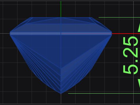 Princess Cut tension set engagement ring 3D Print Model