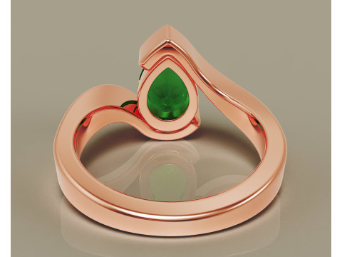 Pear shape tension style engagement ring Modello di stampa 3D