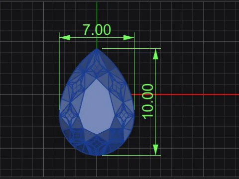 Pear shape hidden halo bypass engagement ring 3D Print Model