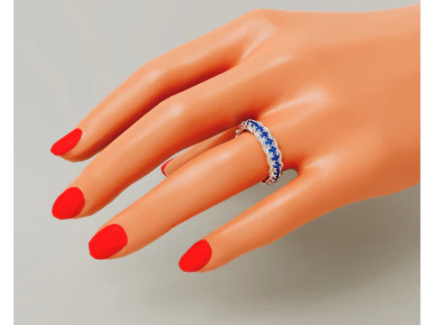 Prong set diamond intertwined eternity ring 3D Print Model