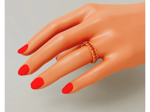Prong set diamond intertwined eternity ring 3D Print Model