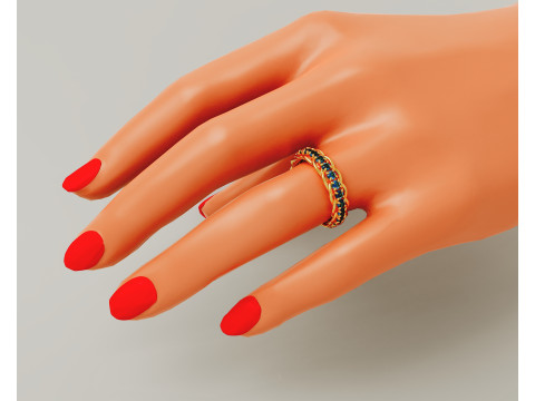 Prong set diamond intertwined eternity ring 3D 프린트 모델
