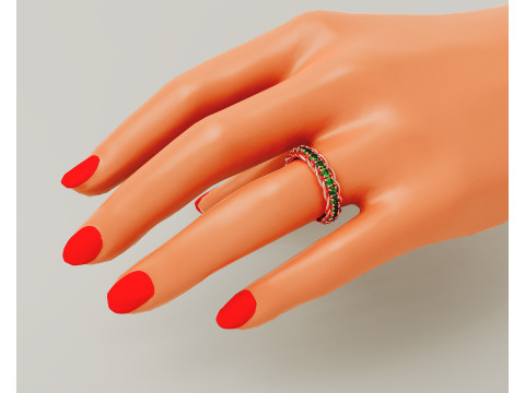 Prong set diamond intertwined eternity ring 3D 프린트 모델
