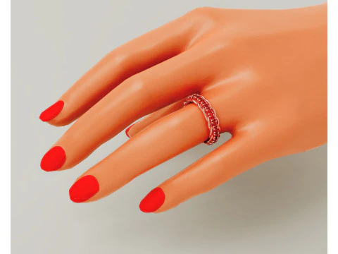 Prong set diamond intertwined eternity ring 3D Print Model