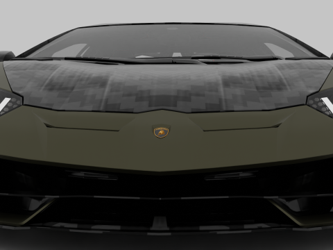 Modified Lambo aventador with detailed interior Model 3D