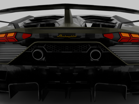 Modified Lambo aventador with detailed interior Model 3D