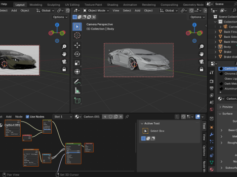 Modified Lambo aventador with detailed interior Model 3D