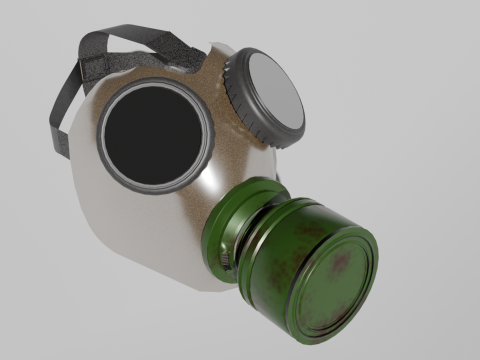 3D antigas mask Modello 3D