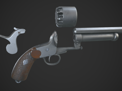 LeMat Revolver 3D Model