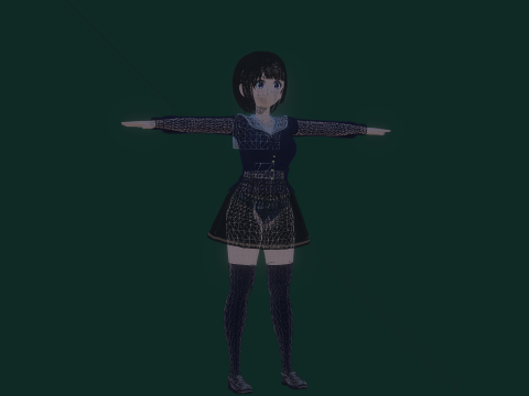 3DsMax Biped Model Mei Asano 3D 모델