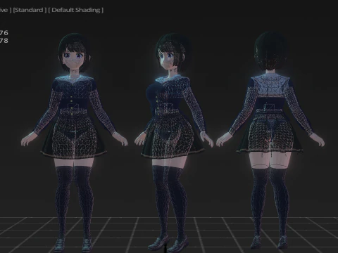 3DsMax बाइपेड मॉडल मेई असानो 3D मॉडल