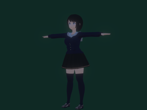 3DsMax Biped Model Mei Asano 3D 모델