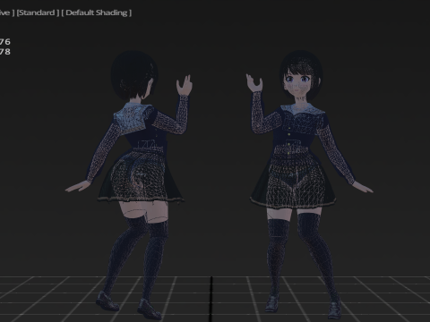 3DsMax Biped Model Mei Asano 3D 모델