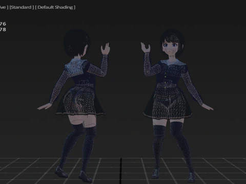 3DsMax बाइपेड मॉडल मेई असानो 3D मॉडल