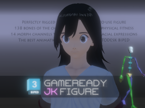 3DsMax Anime Character Model Miyu 3D Model