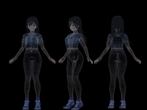 3DsMax Anime Character Model Miyu 3D Model