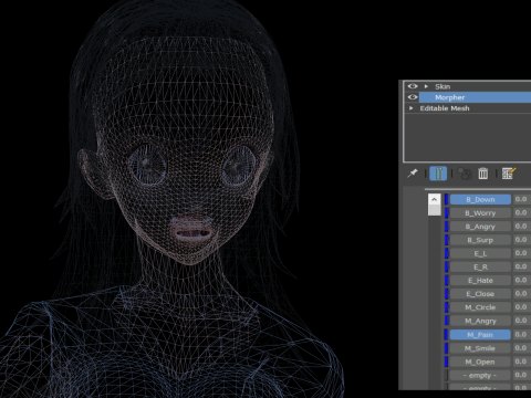 3DsMax Anime Character Model Miyu 3D Model