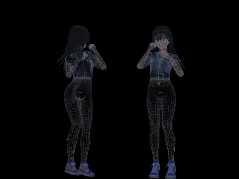 3DsMax Anime Character Model Miyu 3D Model