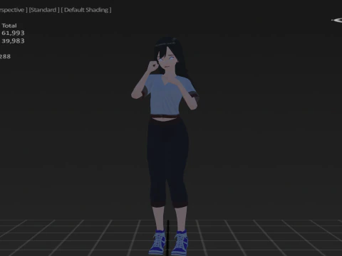 3DsMax Anime Character Model Miyu 3D Model