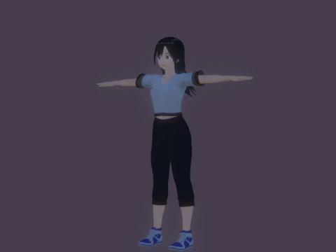 3DsMax Anime Character Model Miyu 3D Model