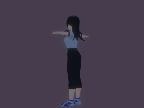 3DsMax Anime Character Model Miyu 3D Model
