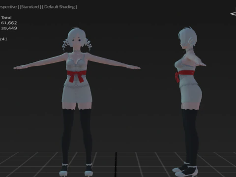 3DsMax Biped model PS3 gmae Cathrine cosplay 3D Model